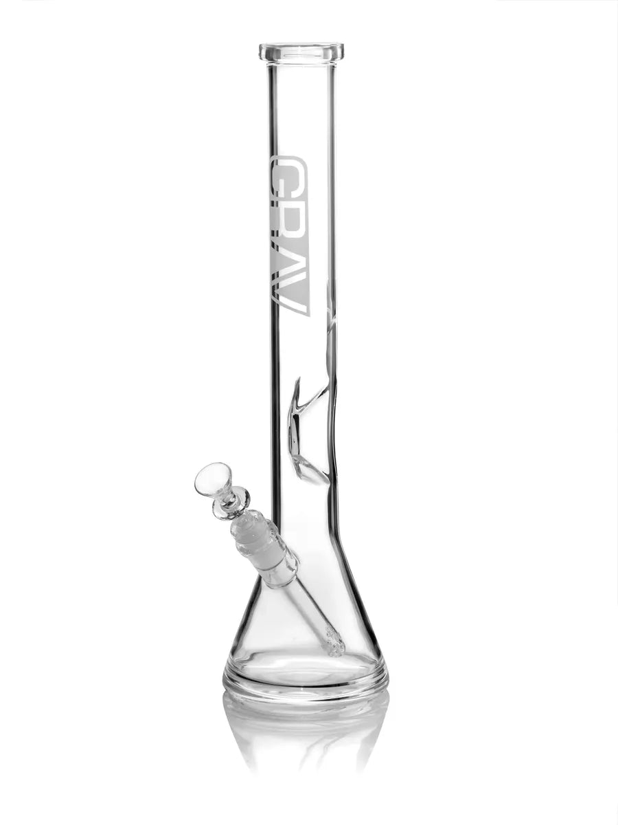 GRAV® LARGE, CLEAR BEAKER BASE WATER PIPE