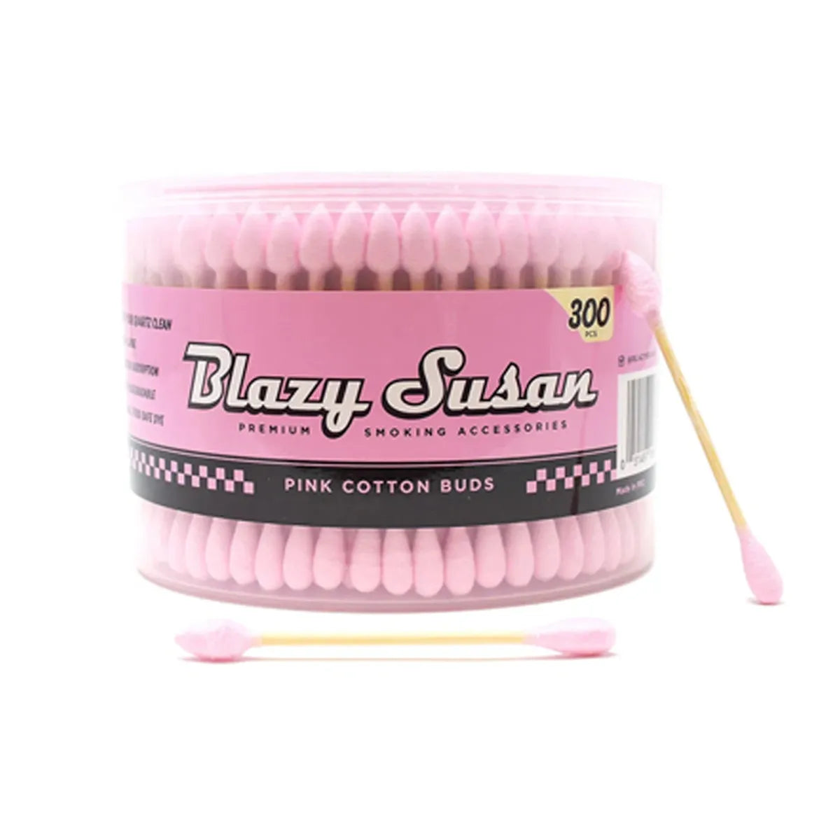 Blazy Pink Cotton Buds - 300ct Jar
