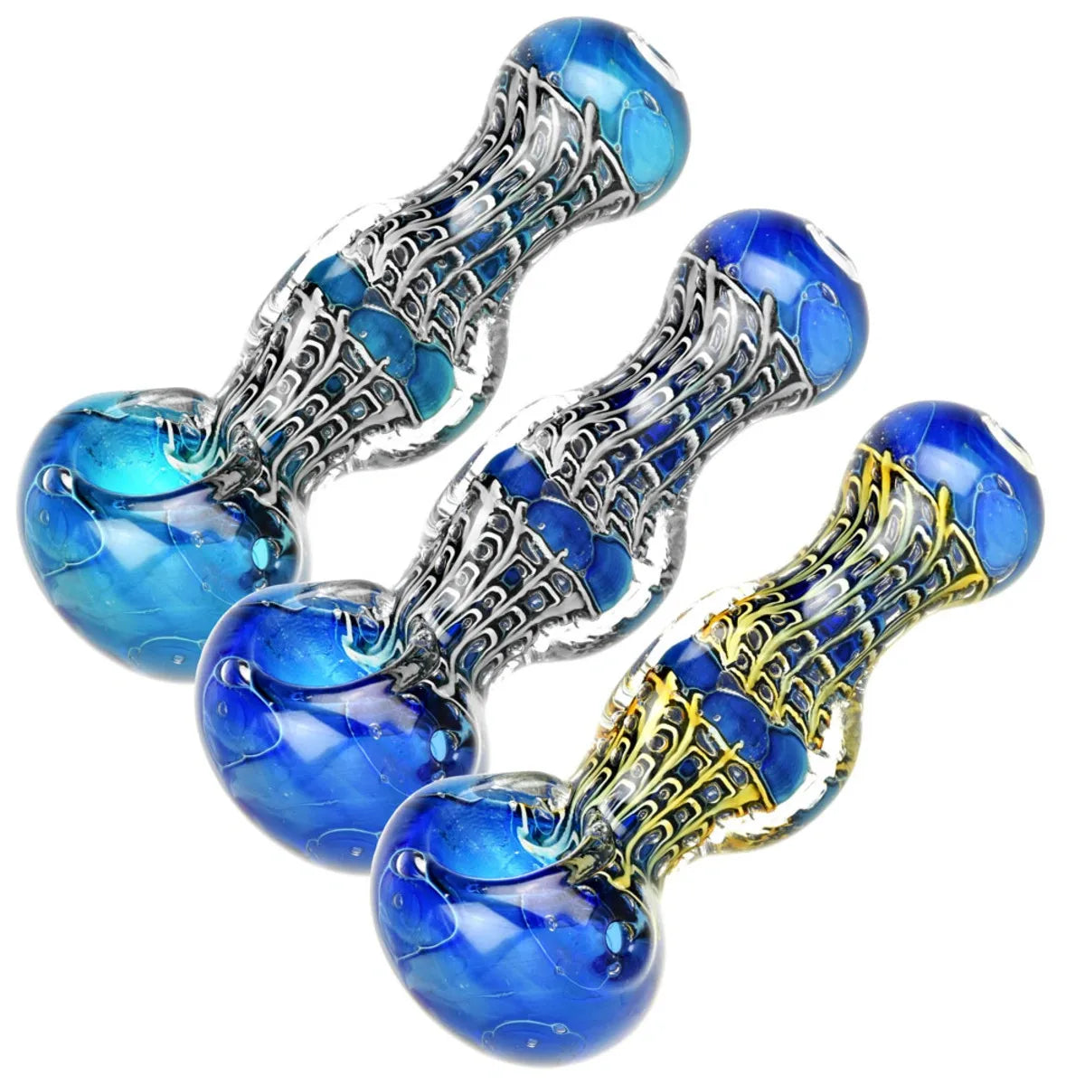 Art Deco Homage 3 Sided Neck Spoon pipe