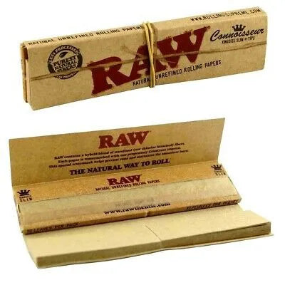 RAW® Connoisseur King Size Rolling Papers w/Tips (32ct)